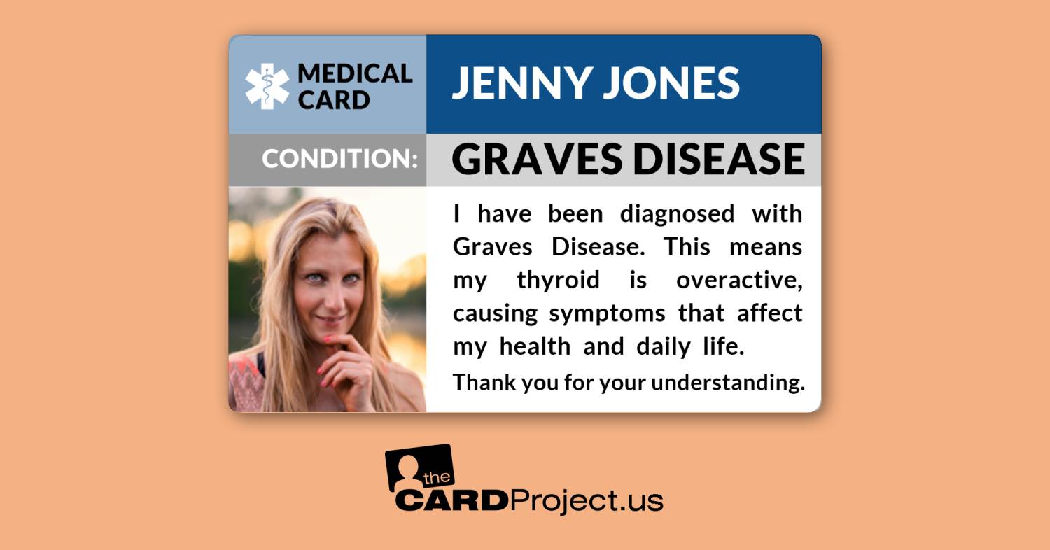 Graves Disease Photo Medical Card (FRONT)